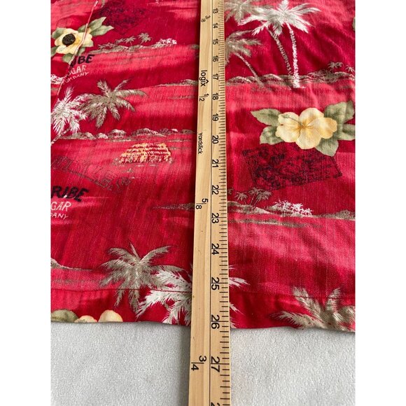 Caribbean Joe Womens 3X Red Hawaiian Button-Up Shirt With Tropical Floral Print - Picture 4 of 8
